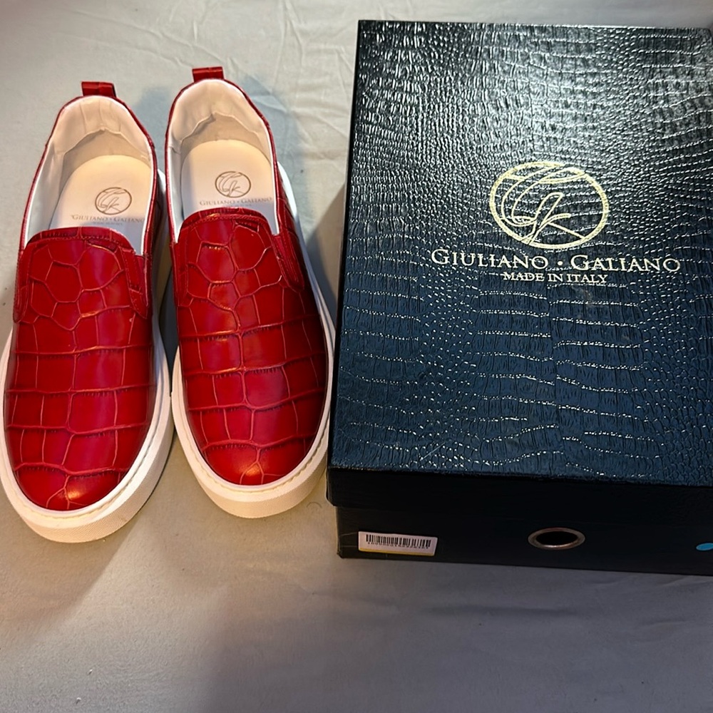 Giuliano Galiano Red men’s shoes size 40 EU Size 9 US